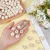 100Pcs Unfinished Wood Faceted Cube Beads WOOD-PA0001-75B-3