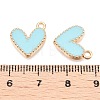 Rack Plating Alloy Enamel Charms ENAM-N056-343G-E-3