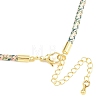Braided Polycotton Cord Necklaces Making MAK-F038-B22-G-3