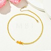 Women's Natural Amber Necklaces NJEW-JN06110-1