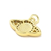 Brass Micro Pave Clear Cubic Zirconia Pendants KK-K365-21G-2