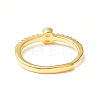 Clear Cubic Zirconia Initial Letter Adjustable Ring RJEW-C052-01G-S-3