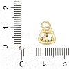 Brass Micro Pave Clear Cubic Zirconia Charms LS-KK-F938-03G-3