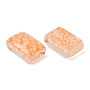 2-Hole Baking Paint Transparent Glass Beads GL-CBA5BF9-01C-2