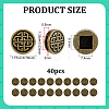 40Pcs Tibetan Style Zinc Alloy Slide Charms FIND-PH0061-43AB-2