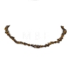 Natural Tiger Eye Chip Beaded Necklace NJEW-JN04615-08-2