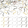 60Pcs 6 Colors Brass French Earring Hooks KK-TADJ0001-10-2