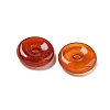 Natural Carnelian Donut/Pi Disc Charms G-G142-01U-2