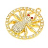 Alloy Rhinestone Big Pendants RB-CBA18BA-01G-2