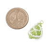 Glass Seed Beaded Fruit Pendants PALLOY-MZ00894-03-2