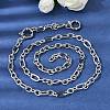 5.5MM 201 Stainless Steel Textured Figaro Chain Necklaces for Unisex NJEW-K302-17P-2