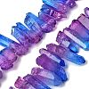 Two Tone Natural Quartz Crystal Beads Strands G-Z131-K01-04-2