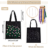 DIY Ethnic Style Embroidery Black Canvas Bags Kits DIY-WH0401-42A-2