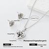 Heart 304 Stainless Steel Pendant Necklace & Stud Earrings Set for Women Men NO8774-1-1
