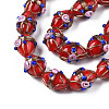 Handmade Gold Sand Lampwork Beads Strands LAMP-N021-40C-3