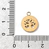 304 Stainless Steel Micro Pave Rhinestone Pendants STAS-G369-11G-4