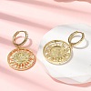 Sun Brass Hoop Earrings EJEW-H180-30B-G-2