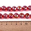 Electroplate Transparent Glass Beads Strands EGLA-ZX001-01A-05-4