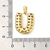 Brass Micro Pave Cubic Zirconia Pendants KK-E061-03G-21-3