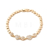 Brass Micro Pave Cubic Zirconia Chain Bracelets KK-R217-38G-4