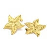 Ion Plating(IP) 304 Stainless Steel Starfish Stud Earrings EJEW-D281-22G-2