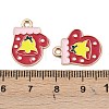 Christmas Alloy Enamel Pendants FIND-I067-02KCG-09-3
