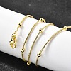 3MM Brass Round Ball Snake Chain Necklaces NJEW-M108-03G-5
