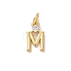 Brass Pave Clear Cubic Zirconia Charms KK-A273-01G-M-1