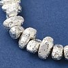 Electroplated Natural Lava Rock Beads Strands G-L606-D02-01F-2