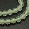 Natural New Jade Stone Round Bead Strands G-O039-16-4mm-2