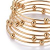 Fashion 201 Stainless Steel Bangle Sets BJEW-L664-023B-G-1-2
