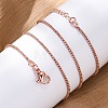 Brass Box Chains Necklaces for Women NJEW-D302-08RG-5