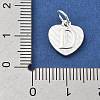 925 Sterling Silver Heart with Capital Letter Charms STER-S009-13D-S-3