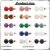 15 Pairs 15 Style Natural & Synthetic Mixed Gemstone Round Stud Earrings EJEW-AN0003-28-2