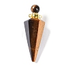 Natural Tiger Eye Faceted Cone Openable Perfume Bottle Big Pendants G-L524-18G-08-1