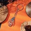 Halloween Themed Skull Hand Alloy Keychain KEYC-JKC00860-2