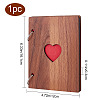 6 Inch Hollow Heart Wooden Cover Loose-leaf Scrapbooking Photo Album DIY-WH0401-37-2