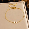 304 Stainless Steel Rhinestone Link Bracelets LS-BJEW-B171-13G-1