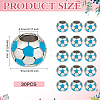 30Pcs Large Hole FootBall/Soccer Ball Alloy Enamel European Beads MPDL-ME0001-06A-2