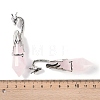 Natural Rose Quartz Faceted Pointed Bullet Big Pendants G-L524-19P-08-3