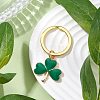 Clover Alloy Enamel Pendant Keychain KEYC-JKC01132-1