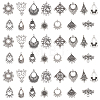   90Pcs 15 Style Tibetan Style Alloy Chandelier Component Links FIND-PH0005-88-1