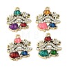 Alloy Rhinestone Pendants FIND-C087-10G-1