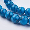 Imitation Synthetic Turquoise Bead Strands G-F434-8mm-02-3