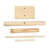 2-Tier T Bar Wood Necklaces and Bracelets Jewely Display Stands WD-CBA482F-05-2