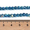 Electroplate Transparent Glass Beads Strands EGLA-K015-18O-4
