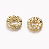 Brass Micro Pave Cubic Zirconia Beads ZIRC-F001-109G-A-2