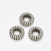 Donut Tibetan Style Alloy Spacer Beads TIBEB-D030-AS-1