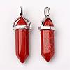Natural Red Jasper Double Terminated Pointed Pendants G-F295-04D-2
