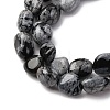 Natural Snowflake Obsidian Beads Strands G-K395-A04-02-4
